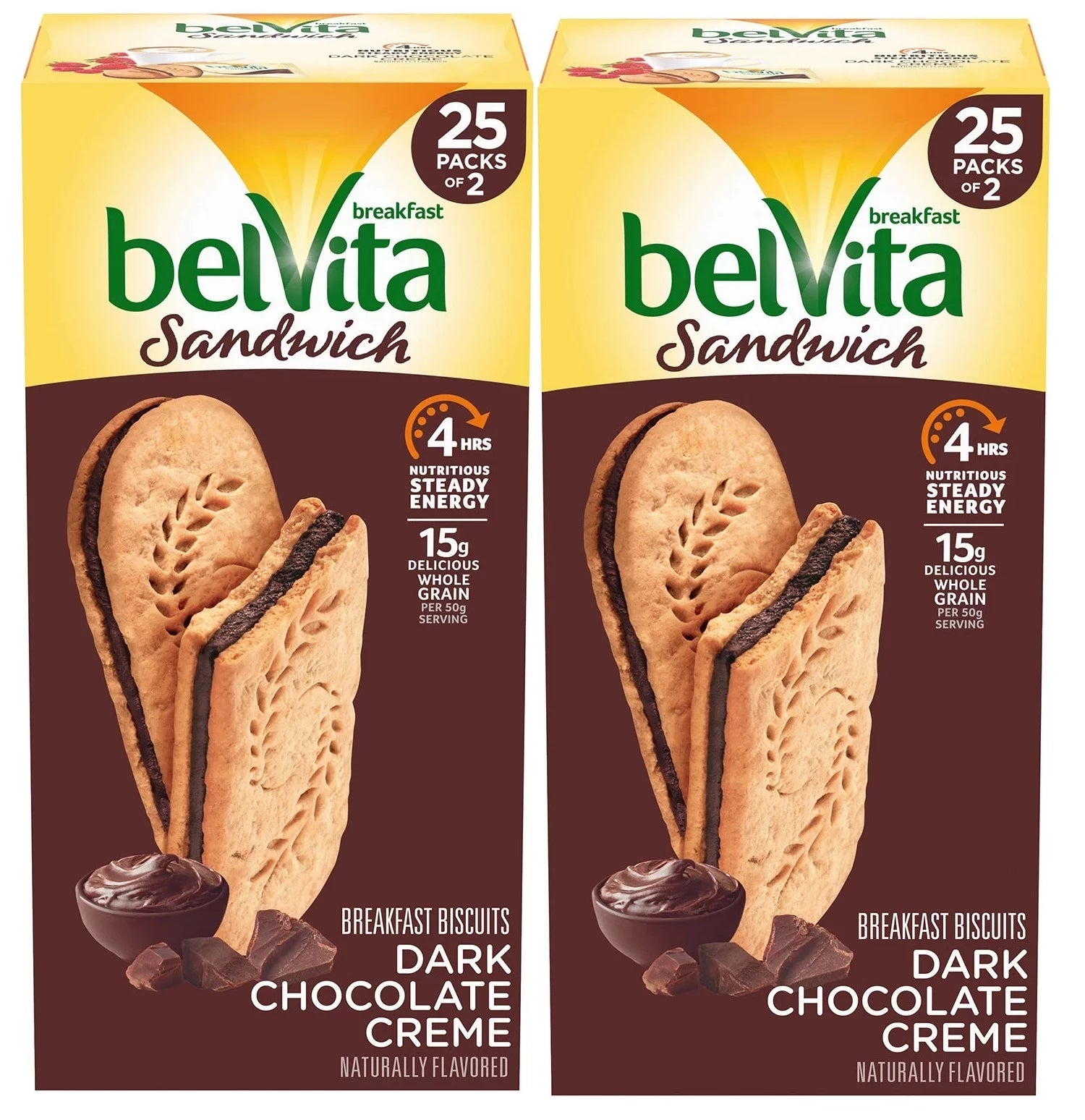 2 Pack Dark Chocolate Creme Breakfast Biscuits (25 pk.) M5370
