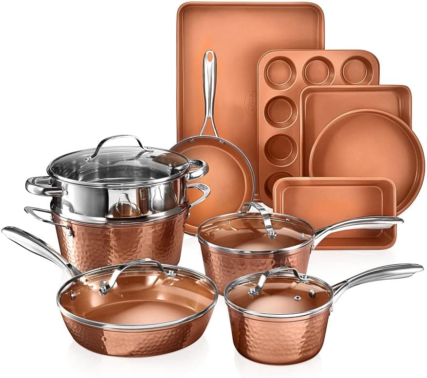 15 Pc Non Stick Ceramic Cookware Set Q258098
