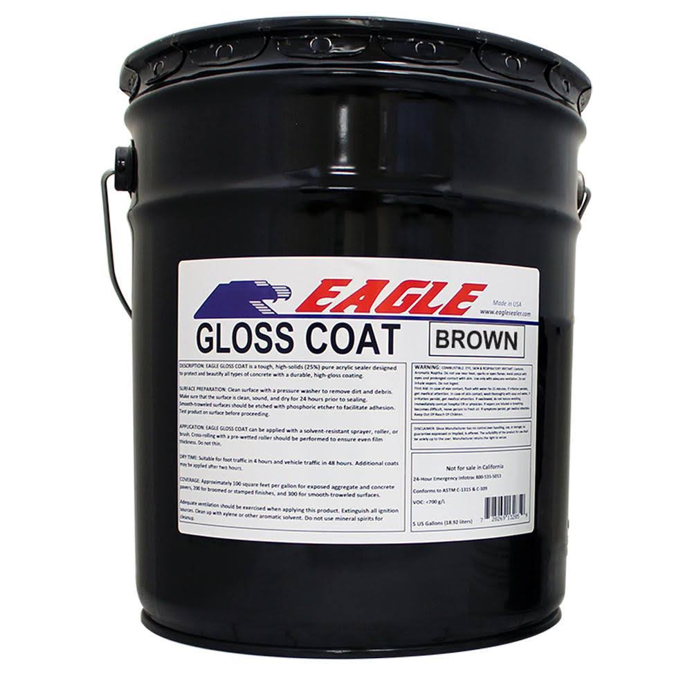5 gal. Brown Tinted Semi-Transparent Wet Look Solvent-Based Acrylic Concrete Sealer N44697