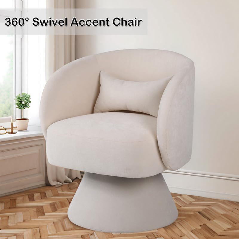 Teal Linen Swivel Accent Chair D18311