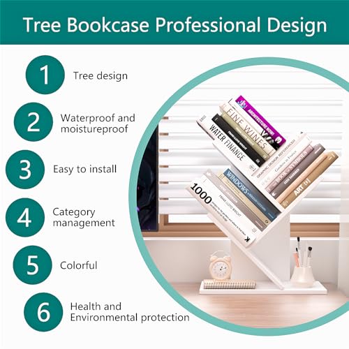 White 3-Tier Wood Bookshelf B207849