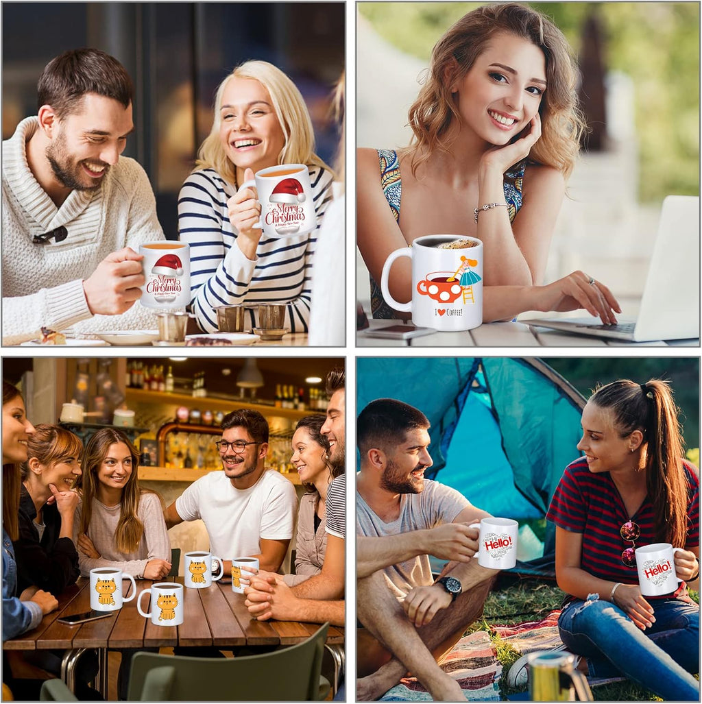 12 Pcs 11 oz White Ceramic Sublimation Mugs N28865
