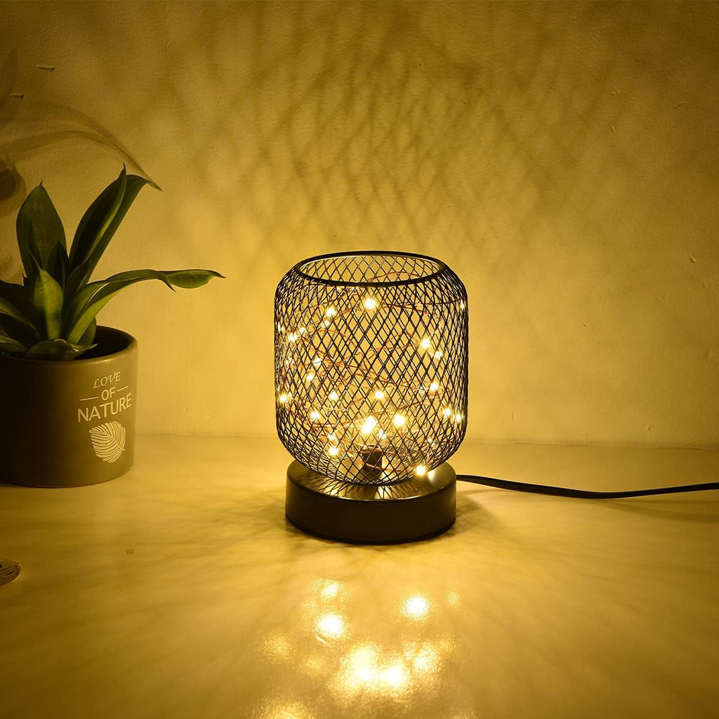 Cage Desk Lamp with Black Switch Wire W567556