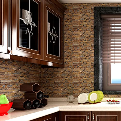 20 Sheets Peel and Stick Stone Metal Tile Backsplash (12'' X 12'') I27748