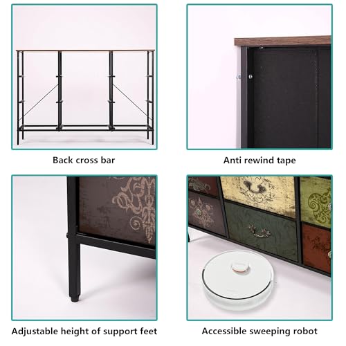 9 Drawer Fabric Dresser A22903