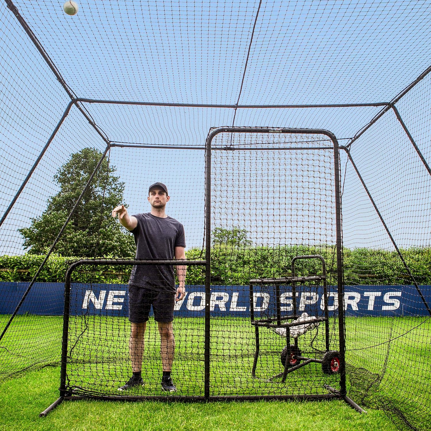 Baseball Batting Cage with Frame and Net F8626