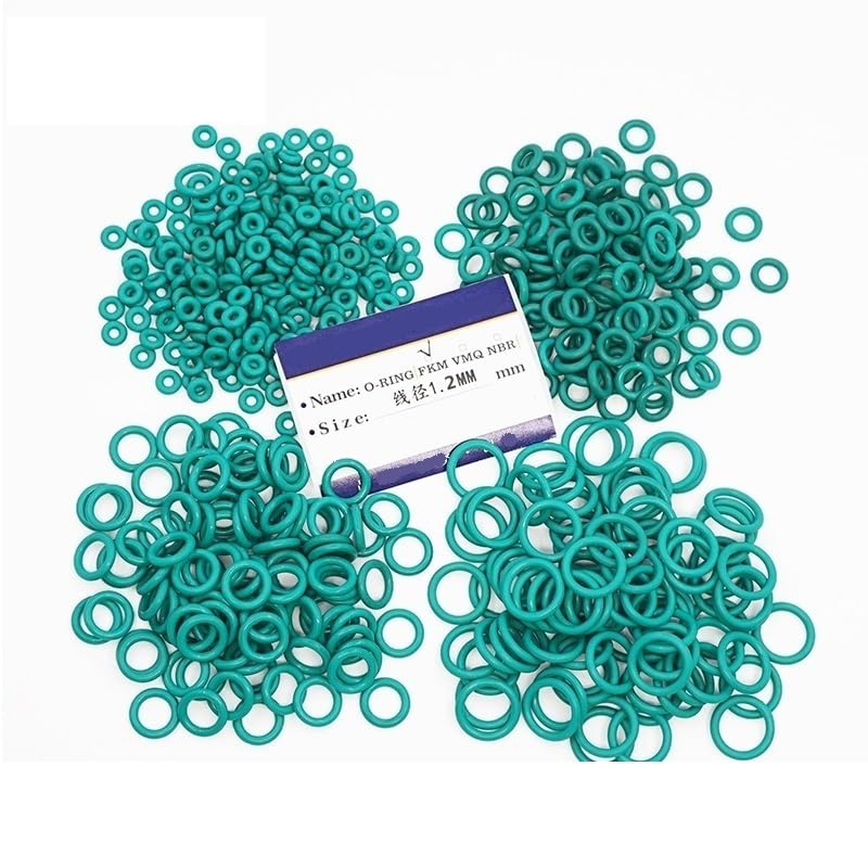 50pcs Green Fluorine Rubber O-Ring Seal OD5-24 * 1.2mm Wire Diameter FKM Washer Gasket X5888