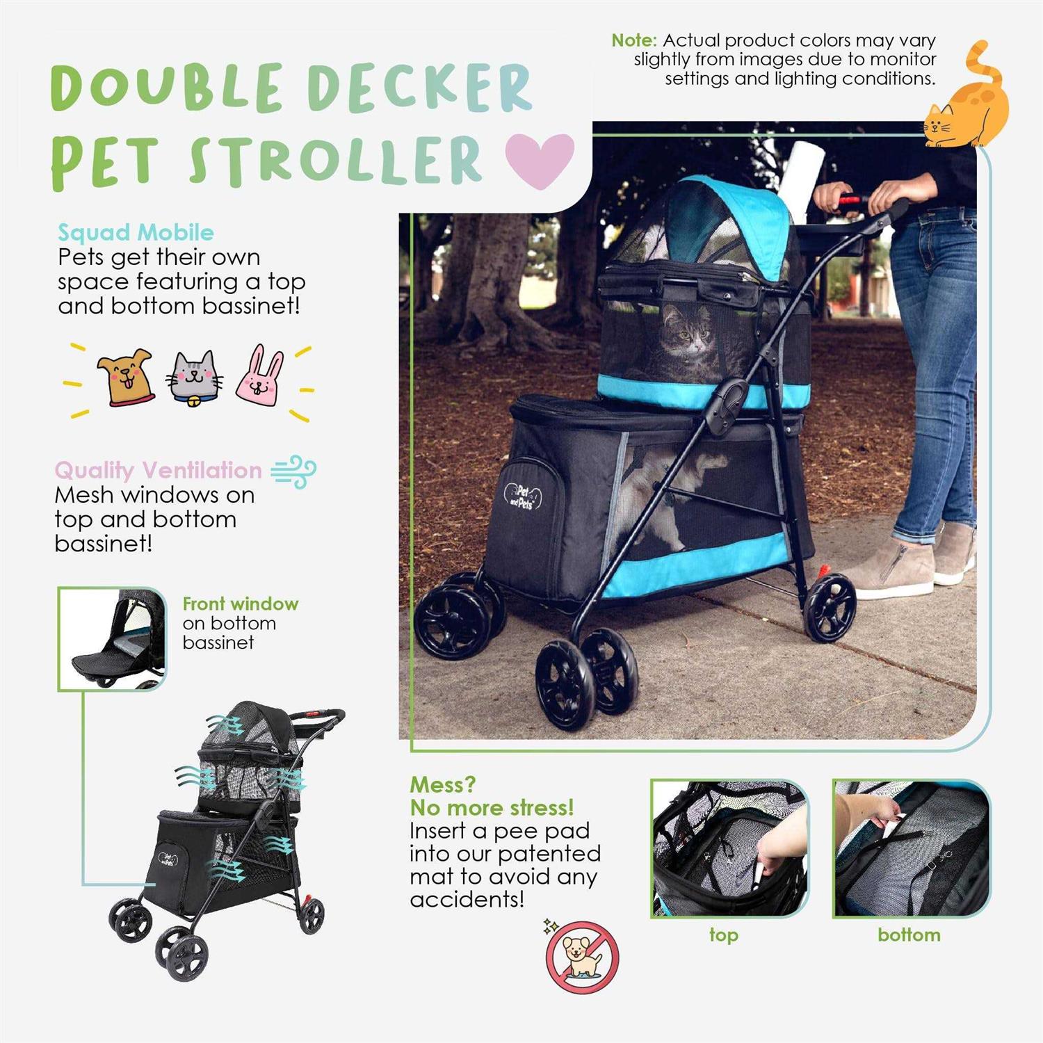 Double Decker Pet Stroller B114