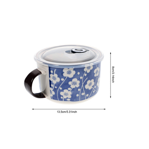 1 Set of Ceramic Noodle Bowl with Lid M936447