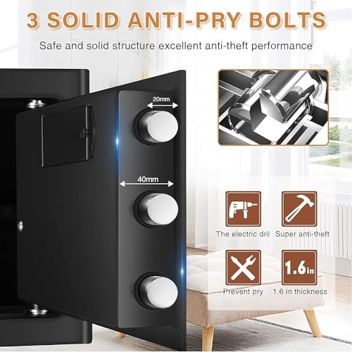 1.6 Cub Fireproof Waterproof Digital Safe with Removable Shelf R6310