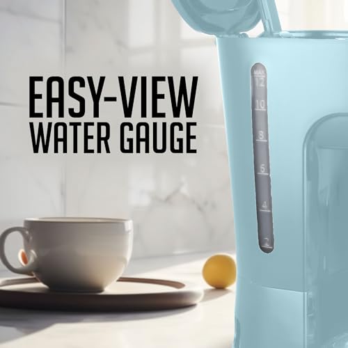 12-Cup Drip Coffee Maker with Borosilicate Glass Carafe, Black T69148