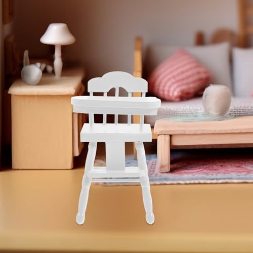 Wood Miniature Dollhouse High Chair I6376
