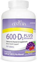 Calcium 600 mg Chewable Tablets, 75 Count S4344