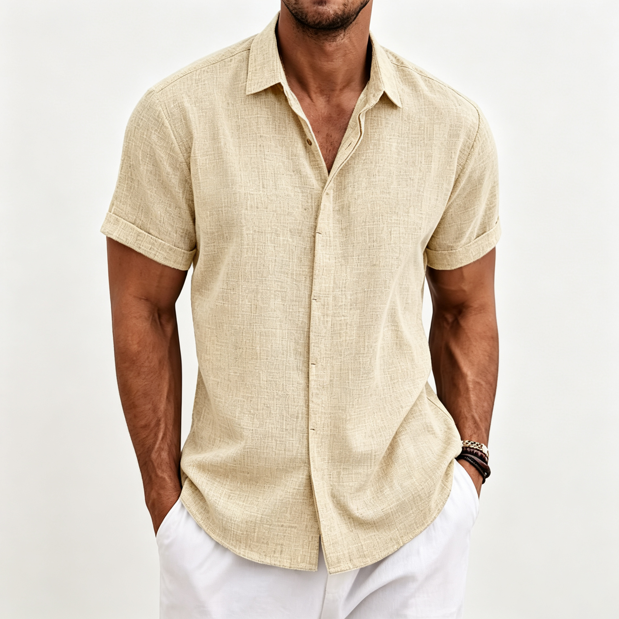 Vacation Loose Linen Short-Sleeve Shirt