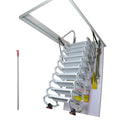 10.5ft Carbon Steel White Attic Ceiling Ladder Stairs L480