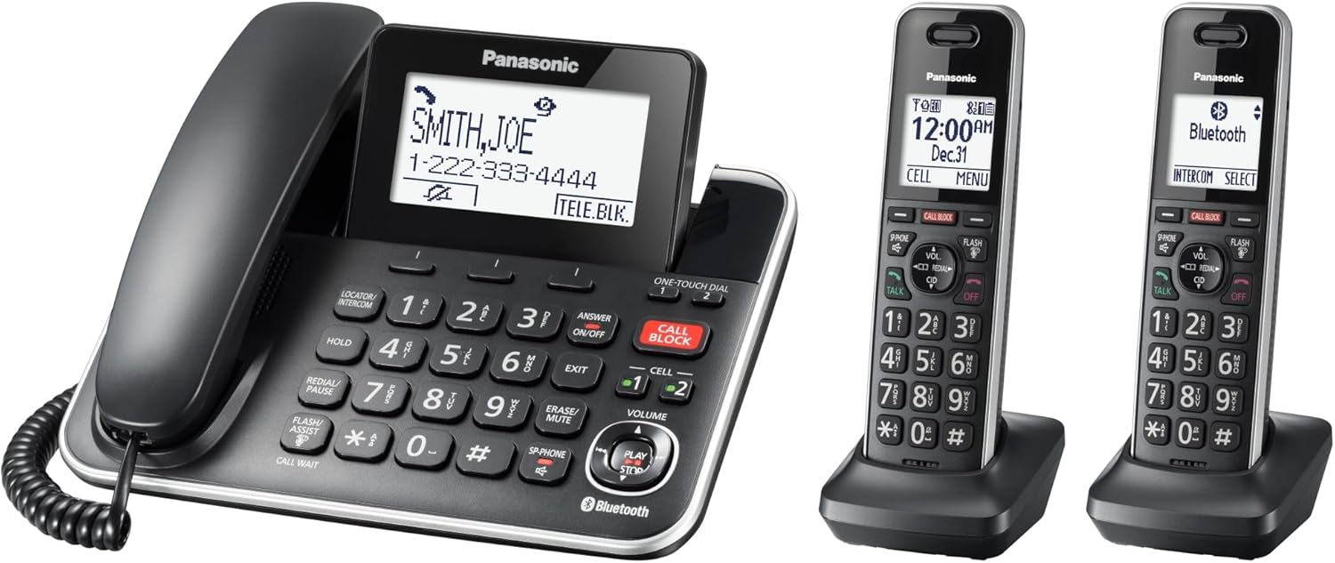 Corded/Cordless Phone with Digital Answering System and Smart Call Blocker I197627