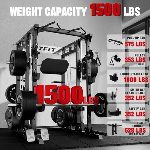 All-in-One Smith Machine with Power Cage and Cable Crossover System R8408