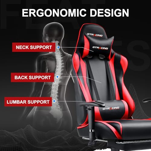 Blue Gaming Chair with Footrest Q4830