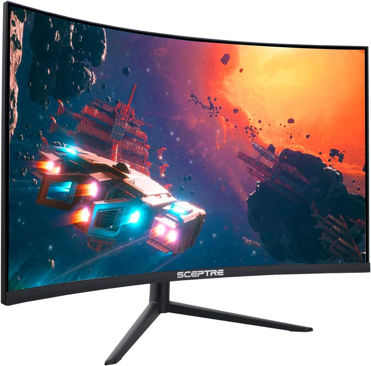 32 inch Curved QHD Gaming Monitor 2560 x 1440 165Hz 1ms HDR400 AMD FreeSync Premium Height Adjustable DisplayPort HDMI Build-in Speakers Black V529095