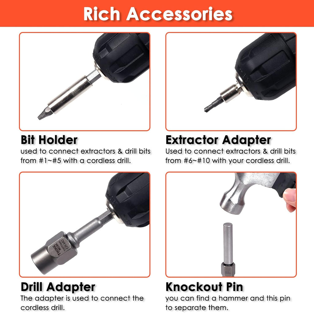 39-Piece HSS Damaged Screw Extractor Set U25272