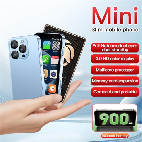 3G Mini Smartphone 3.0 Inch Android 8.1 Dual Sim 2GB RAM 16GB ROM Light Blue Z18219