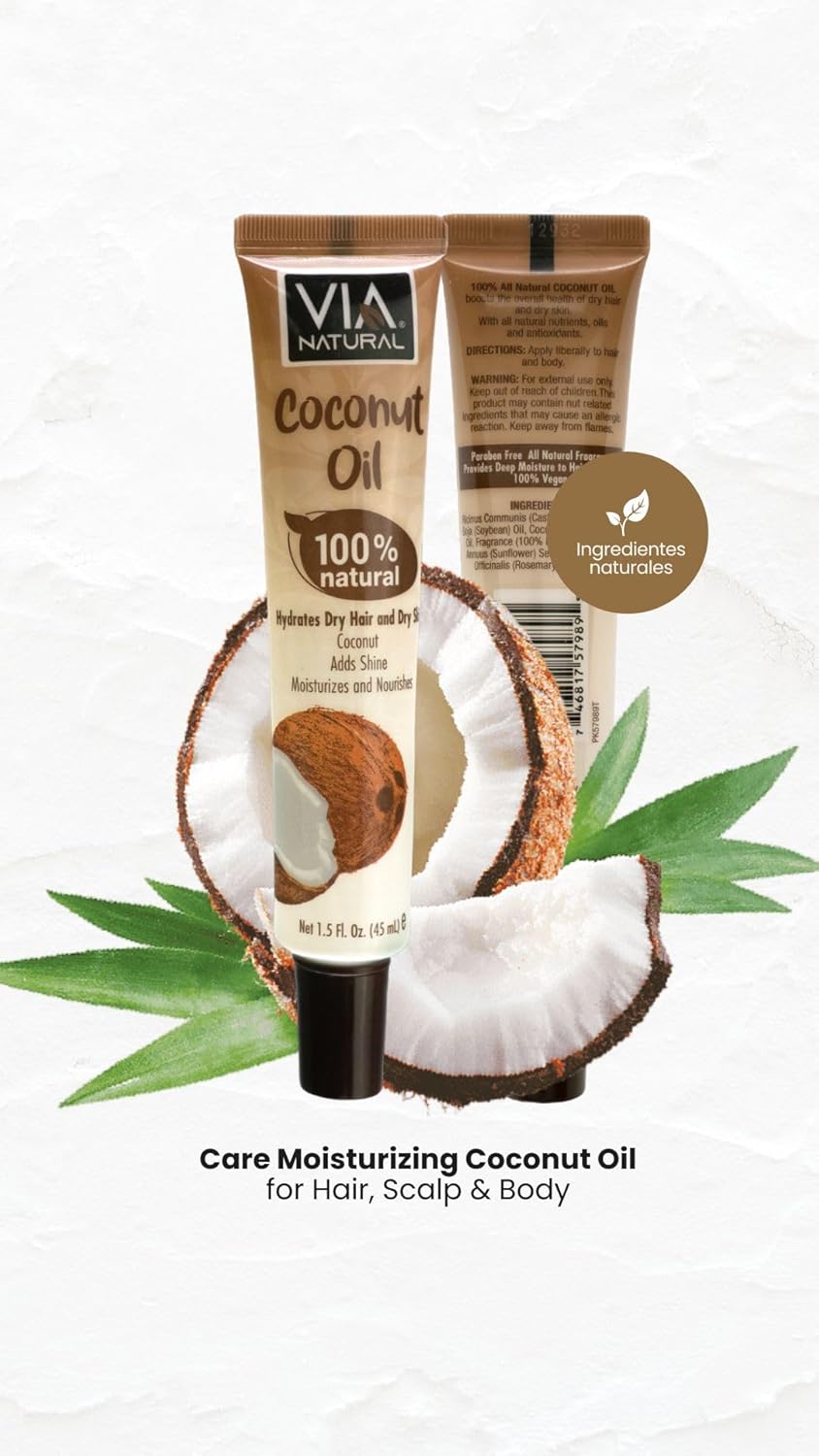 100% Natural Coconut Oil 1.5 Fl Oz U495