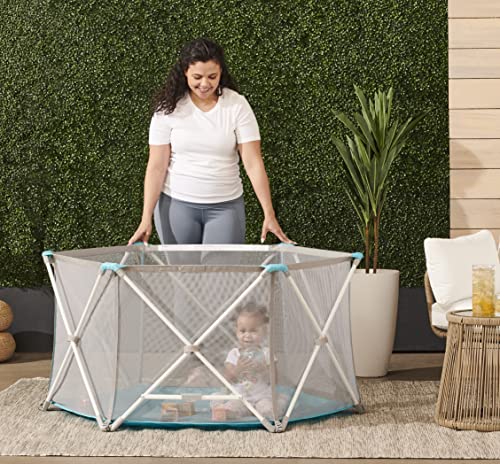 Teal 8-Panel Portable Play Yard Z849