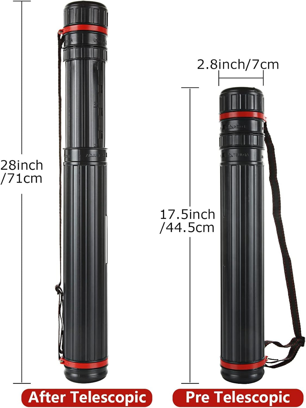 Poster Tube with Adjustable Strap, 17.5 to 28 Inch Q711814