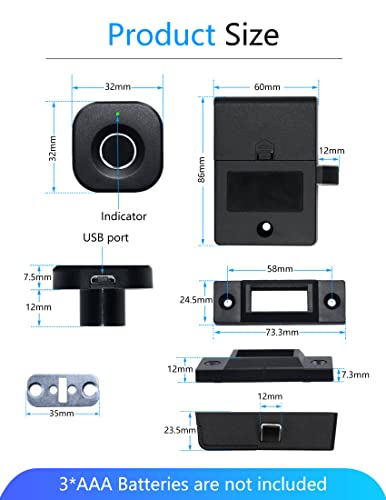 Fingerprint Cabinet Lock W6025