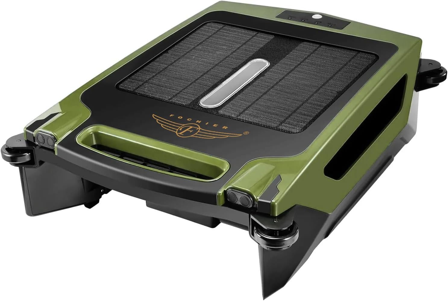 Cordless Robotic Pool Cleaner, Solar Powered Pool Skimmer with Dual Charging Options, Pool Robot Vacuum with Automatic Obstacle Avoidance, Green L576