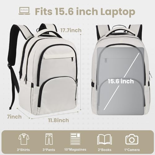 17 Inch Grey Water Resistant Travel Laptop Backpack with USB Charger Hole & Luggage Sleeve Q372