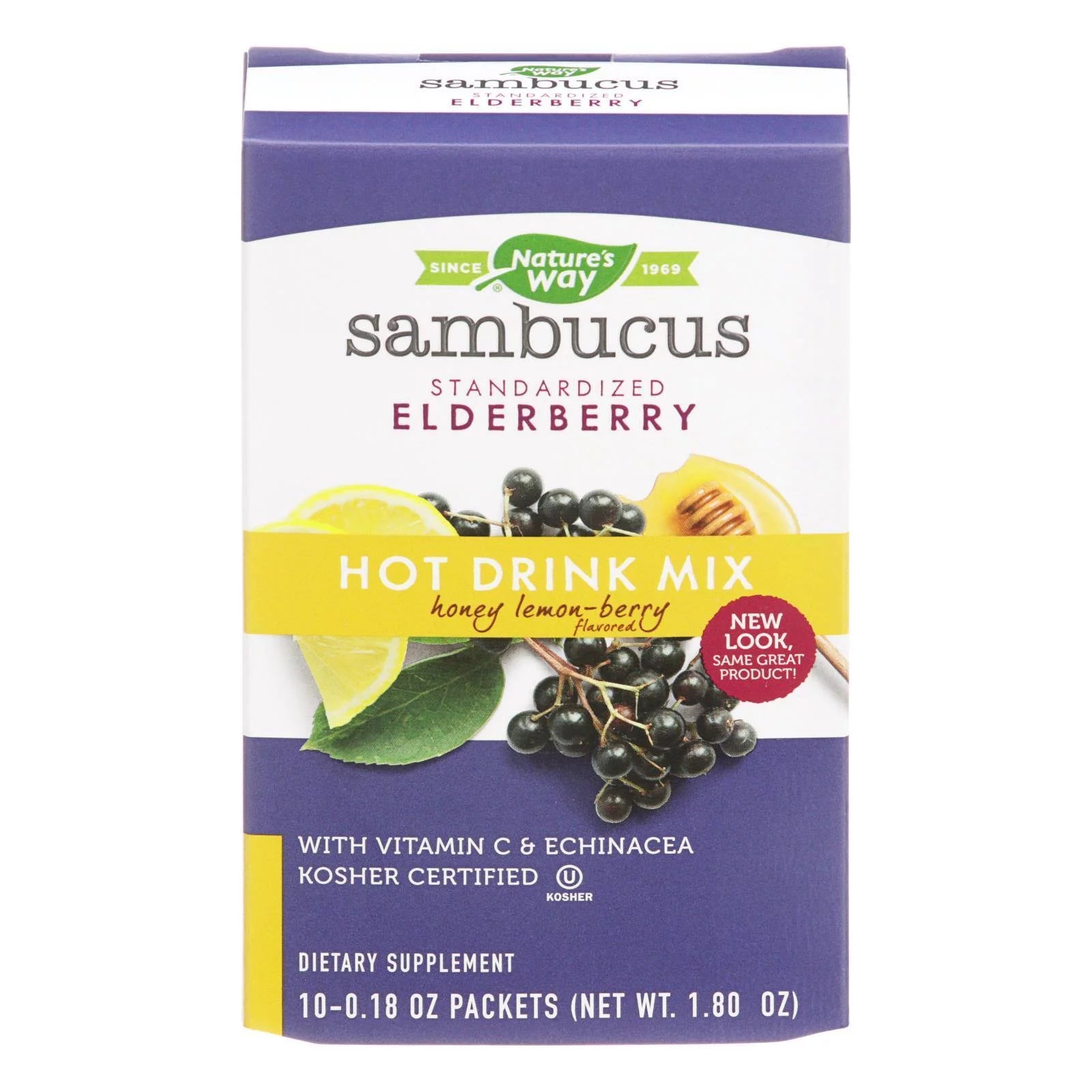 Honey Lemon-Berry Elderberry Hot Drink Mix C586