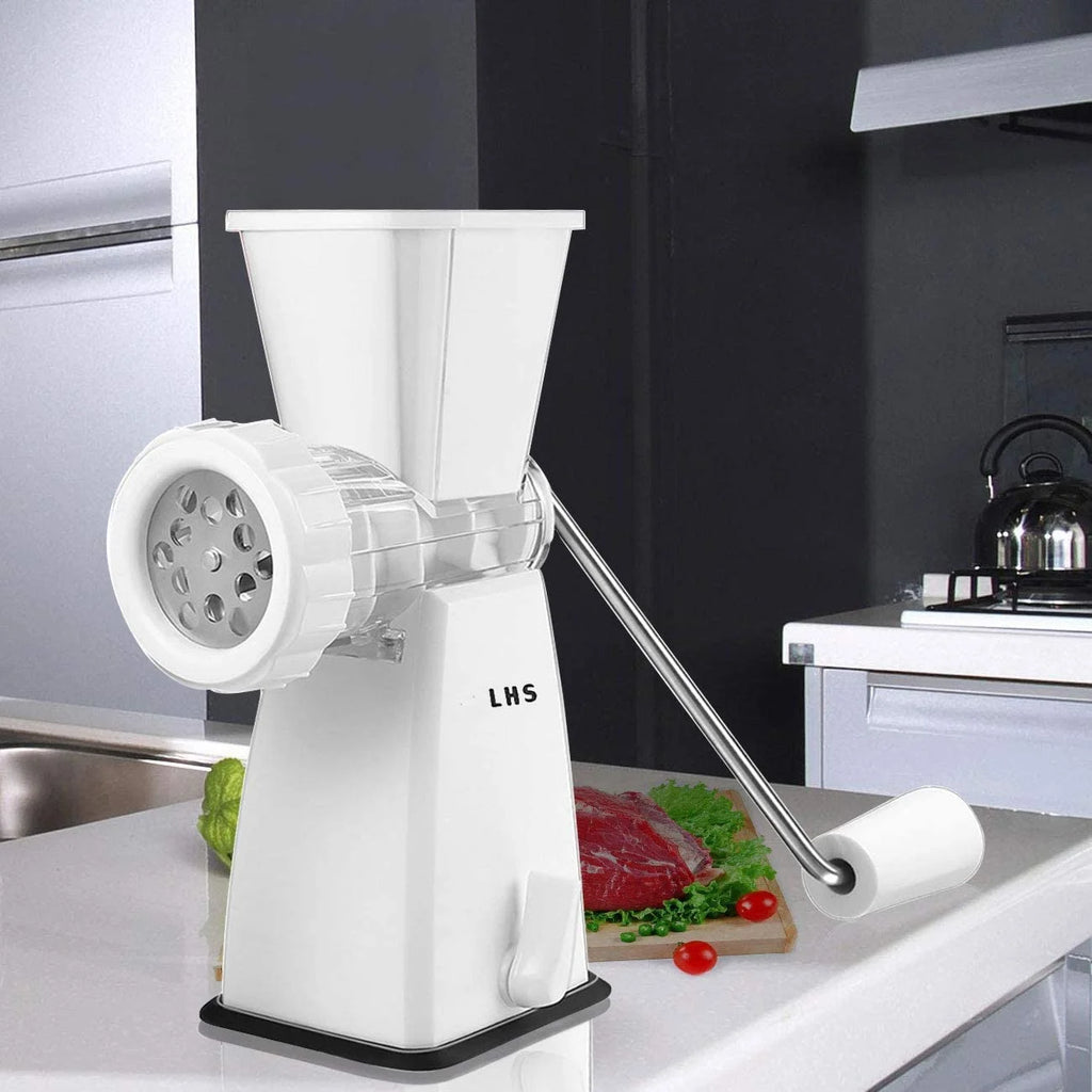 Manual Meat Grinder with Stainless Steel Blades Heavy Duty Suction Base N571676