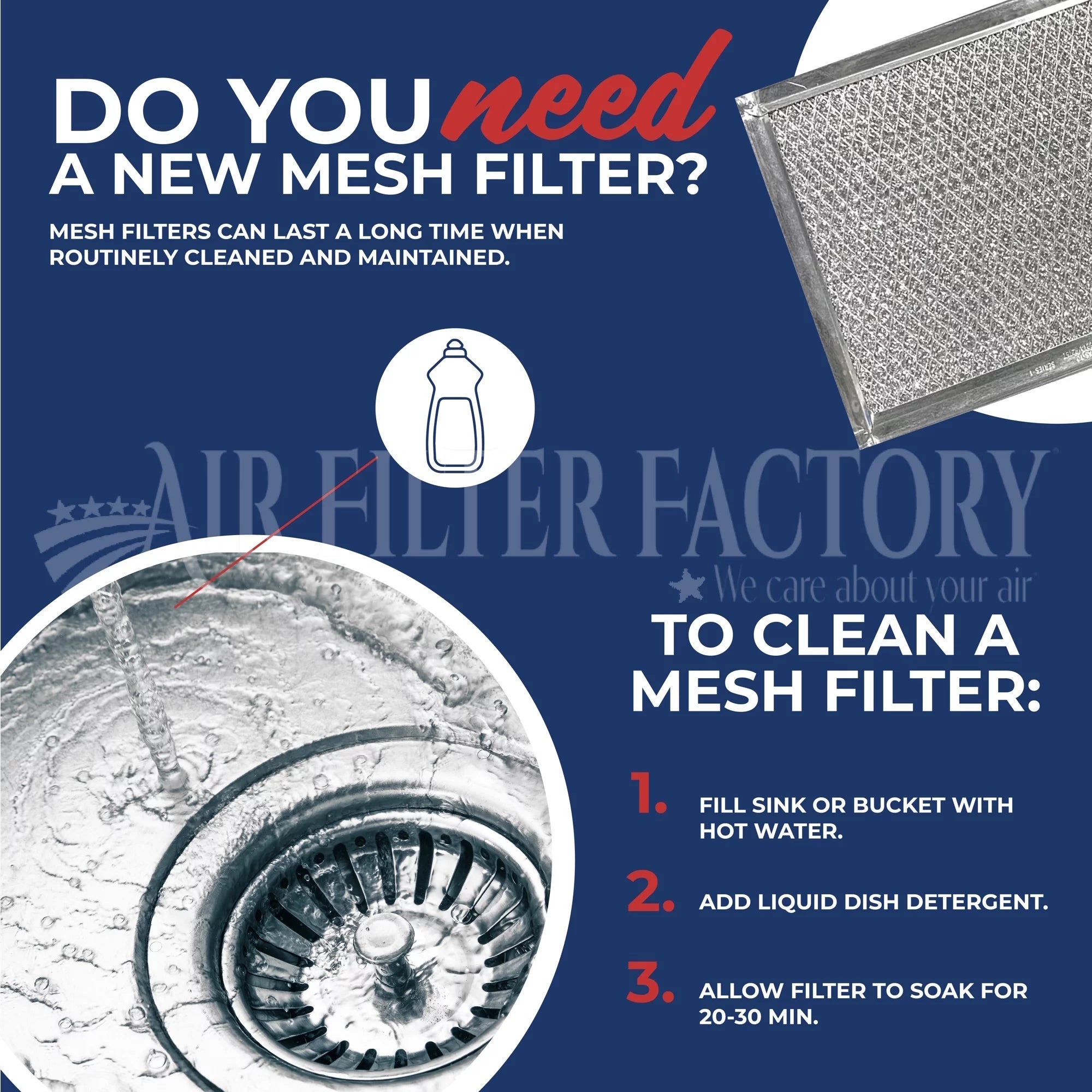(2 Pack) Aluminum Mesh Grease Filters J793487