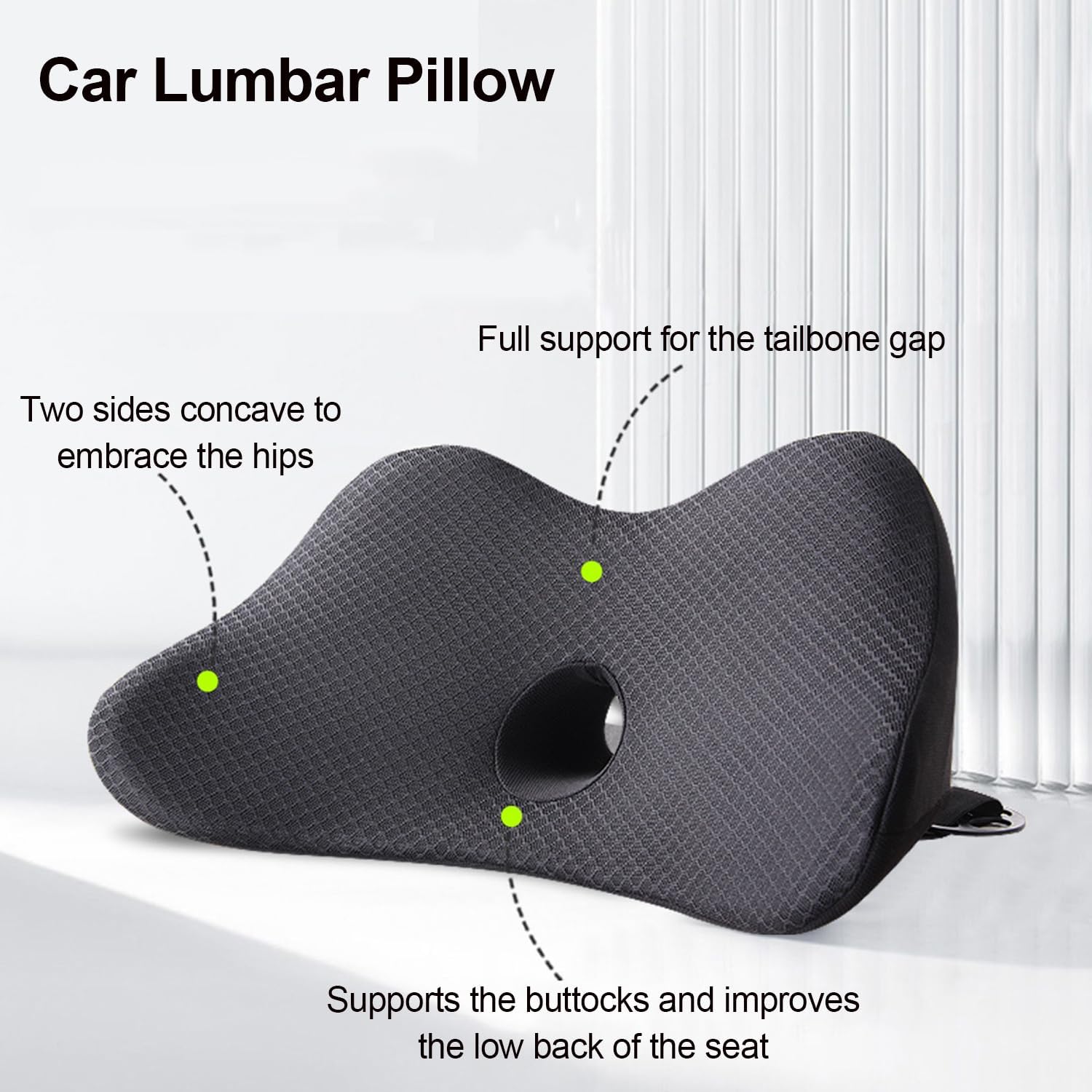 Memory Foam Car Lumbar Pillow Seat Cushion L95766