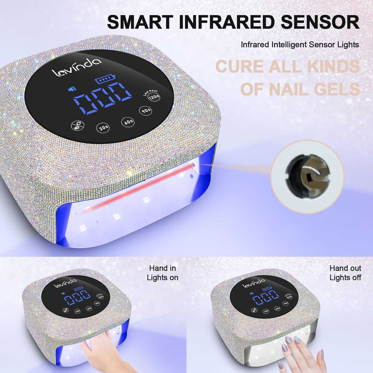 UV LED Nail Lamp and Rechargeable Nail Drill Machine P554