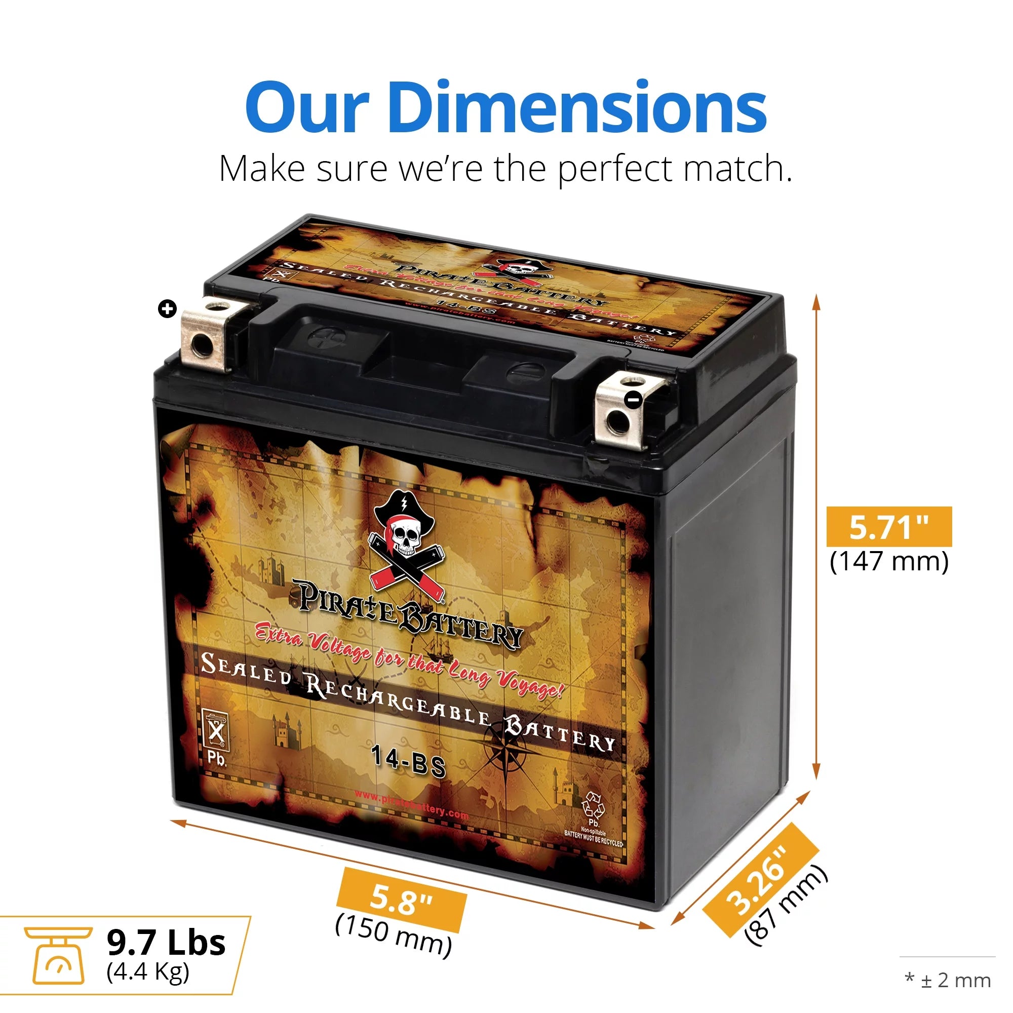 Motorcycle Battery 12 Volt 12 Ah 200 CCA T128730