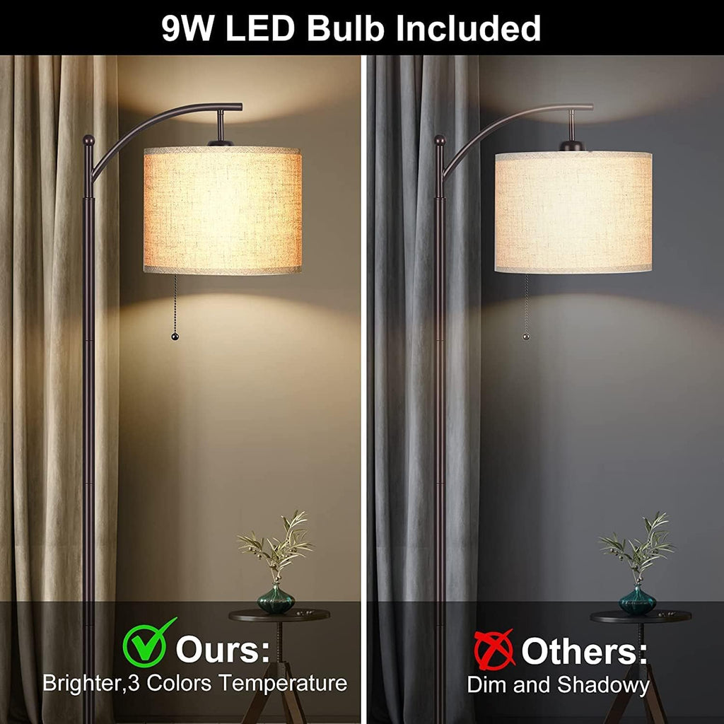Brown Arc Floor Lamp with LED Bulb T763