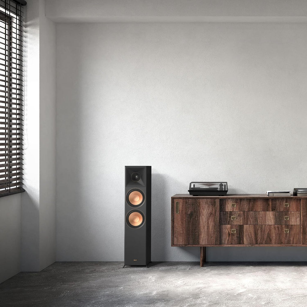 Ebony Floorstanding Speakers with Speaker Wire C493