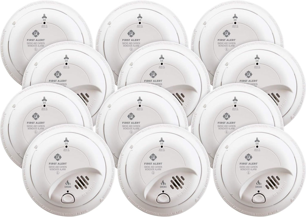 Hardwired Smoke and Carbon Monoxide Detector with Battery Backup, 12-Pack Y264324