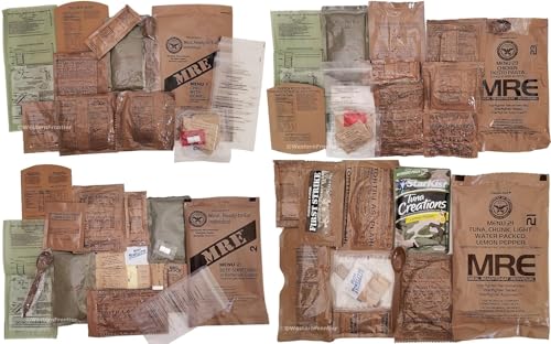 24 Pack MRE Meals Ready to Eat Variety Pack with Flameless Heater D678