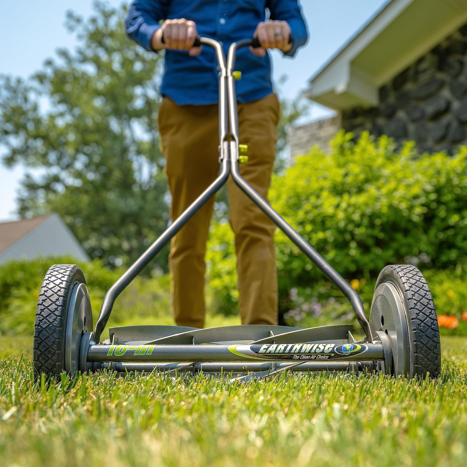 16-Inch 7-Blade Push Reel Lawn Mower and Grass Catcher Bundle X9161