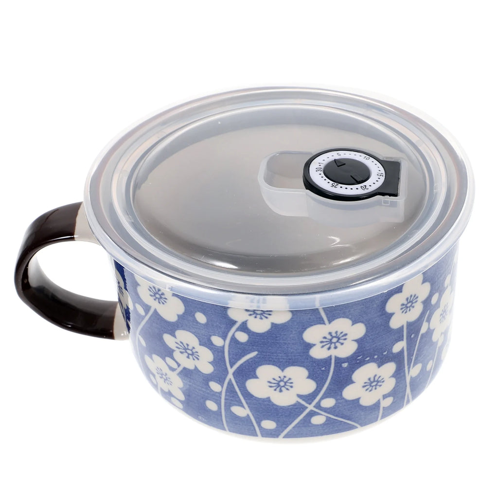 1 Set of Ceramic Noodle Bowl with Lid M936447
