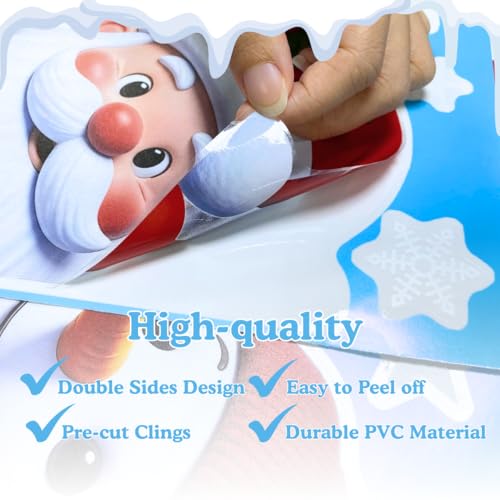 226 PCS White Snowflake Window Clings, 9 Sheets Double-Sided Reusable Decals U650110