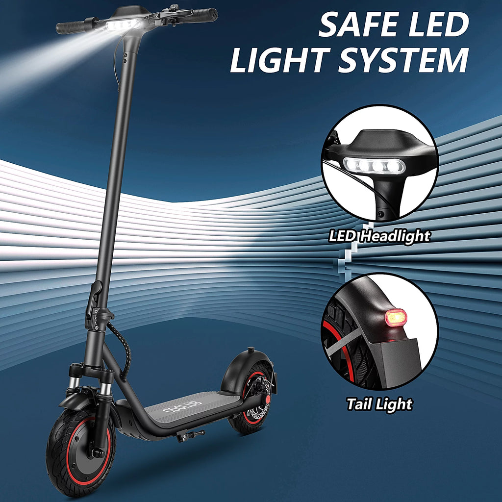 500W Motor 15 MPH 15 Miles Range 10" Solid Tires Folding Electric Scooter C862