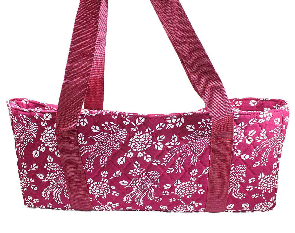 Violet Red Mahjong Set with 4 Color Pushers and Soft Bag U987366