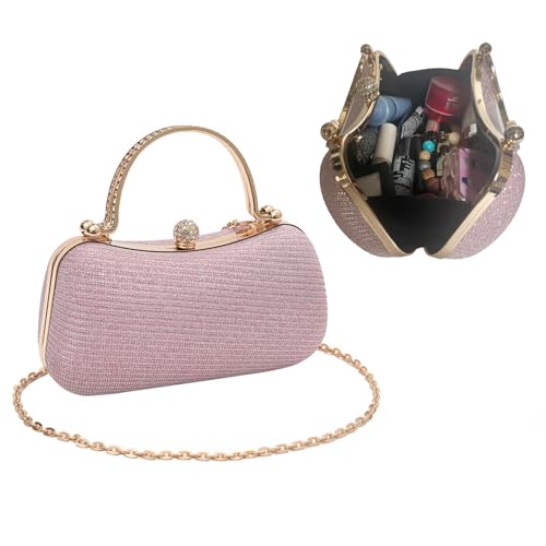 Rhinestone Chain Clutch Handbag F9193