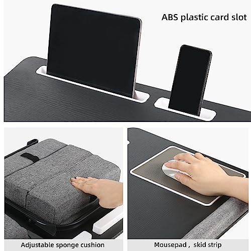 3 in 1 Foldable Adjustable Height Lap Desk with Cushion Q50429