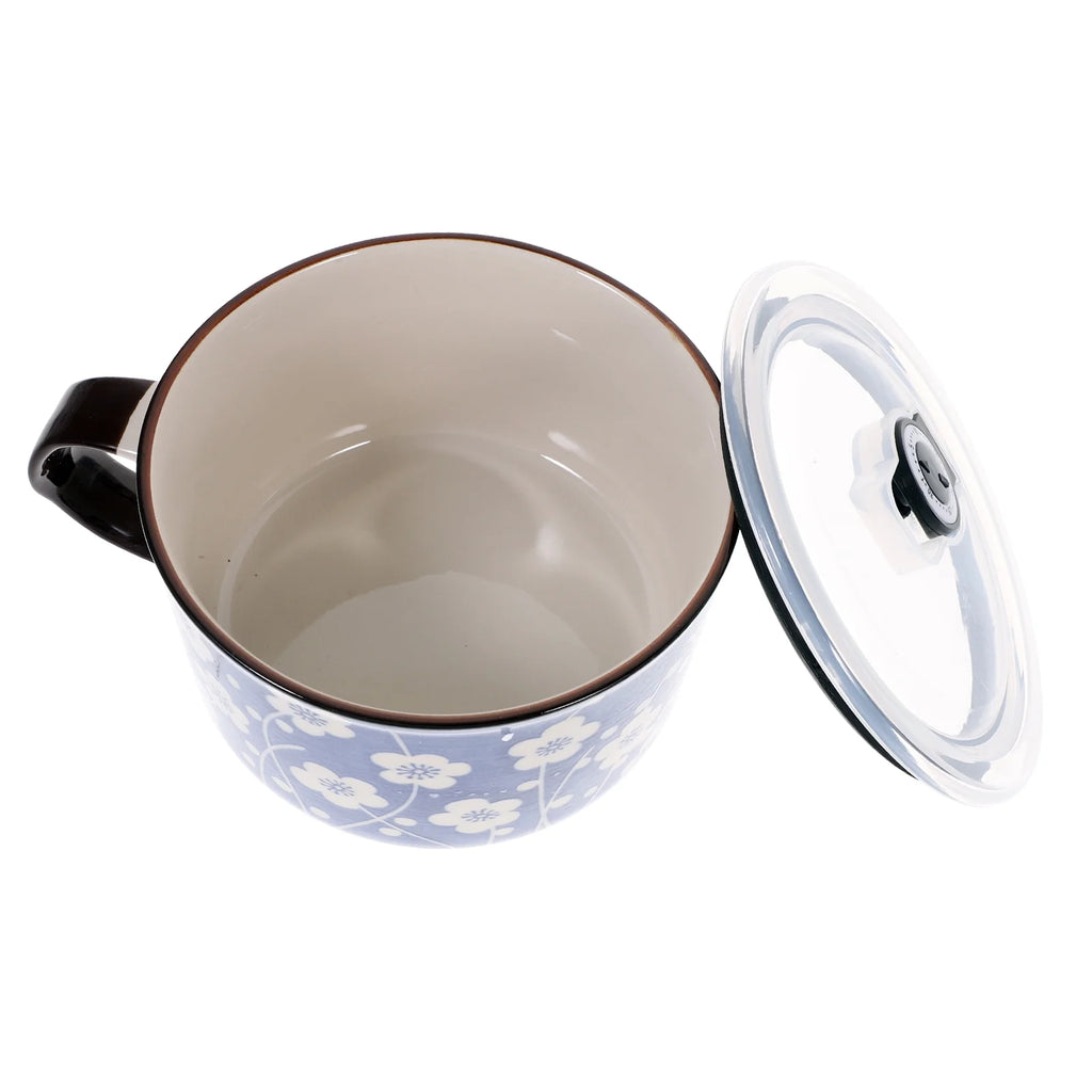 1 Set of Ceramic Noodle Bowl with Lid M936447