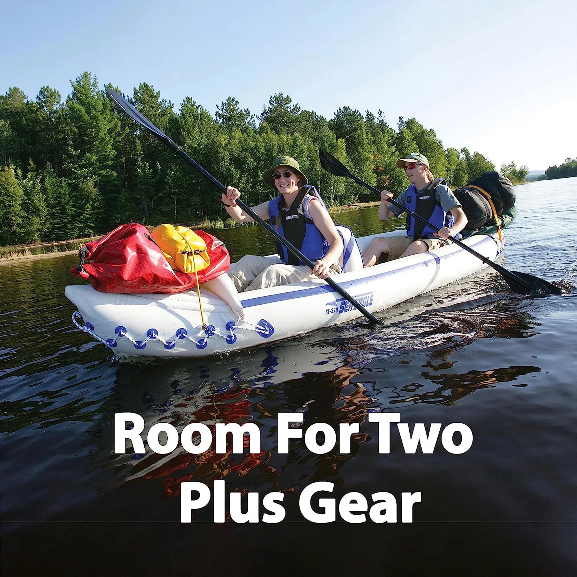 Inflatable Sports Kayak with Seat, Paddle, Pump and Bag S997132